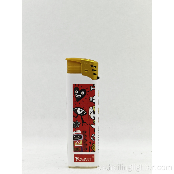 Encendedor de cigarrillos de butano con envoltura de papel electrónico a prueba de viento